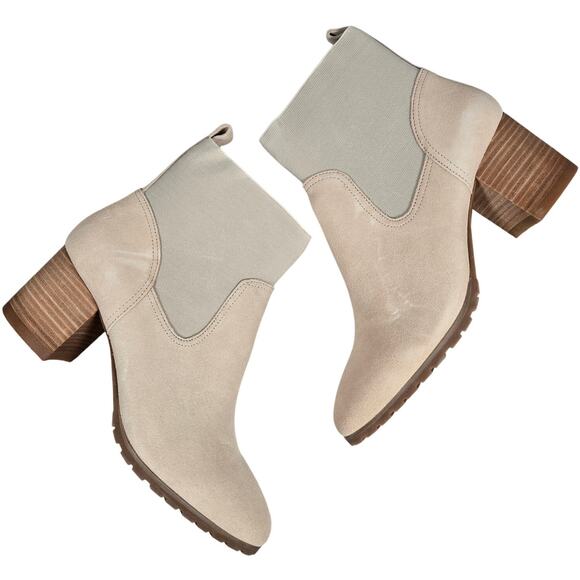 Violet & Red Loaded Knit Cuff Bootie Tan Neutral Comfort Fall Winter 9.5 NWT - Picture 1 of 10